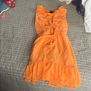 Tacera Women's Casual Orange Dress